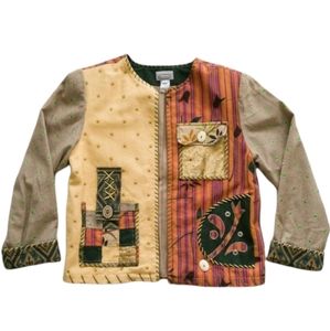 Stonebridge Patchwork Jacket Womens Size L